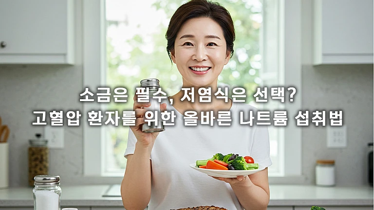 소금은 필수, 저염식은 선택? 고혈압 환자를 위한 올바른 나트륨 섭취법 소금은 필수, 저염식은 선택? 고혈압 환자를 위한 올바른 나트륨 섭취법
