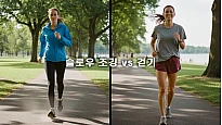 슬로우 조깅 vs 걷기: 칼로리 소모량 2배 차이, 무릎 부담 줄이는 운동 메커니즘 비교