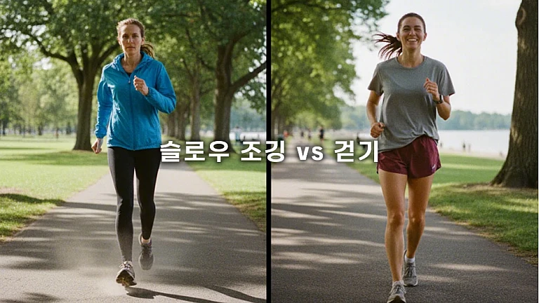 슬로우 조깅 vs 걷기: 칼로리 소모량 2배 차이, 무릎 부담 줄이는 운동 메커니즘 비교