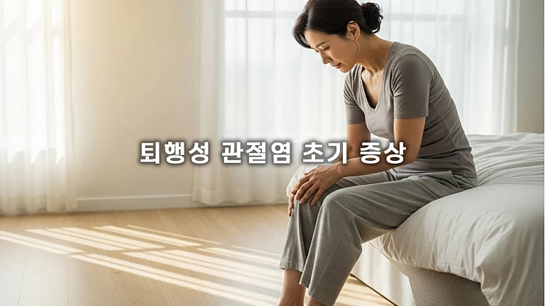 무릎 시큰거림? 퇴행성 관절염 초기 증상 5가지와 자가 진단법 무릎 시큰거림? 퇴행성 관절염 초기 증상 5가지와 자가 진단법