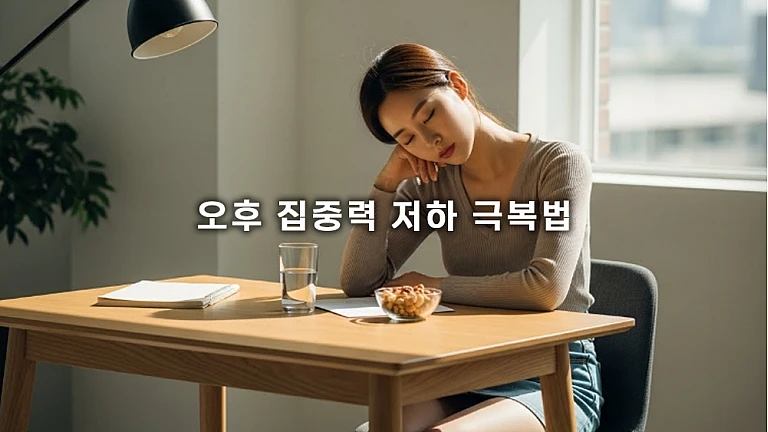오후 집중력 저하와 무기력함 극복, 혈당 스파이크 막는 식단과 습관