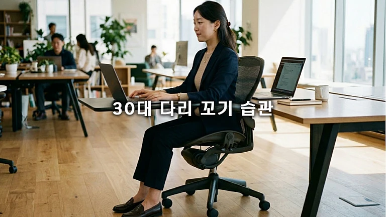 30대 다리 꼬기 습관으로 무너진 골반 균형과 바른 의자 자세 관리법