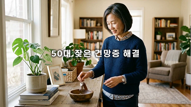 50대 잦은 건망증 해결을 돕는 물건 위치 고정 습관과 뇌 건강 관리