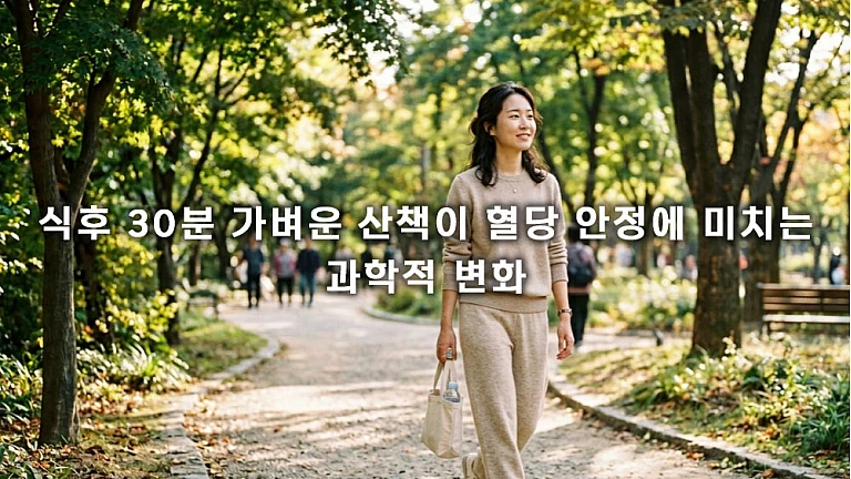 식후 30분 가벼운 산책이 혈당 안정에 미치는 과학적 변화와 실천법