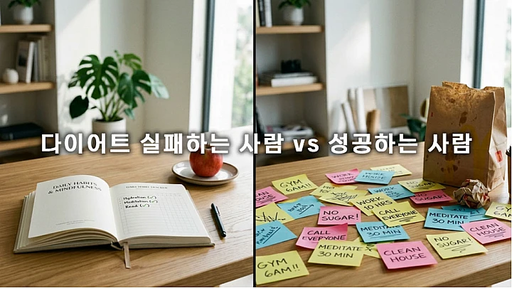 다이어트 실패하는 사람 vs 성공하는 사람 차이, 요요 없는 행동 습관 분석 다이어트 실패하는 사람 vs 성공하는 사람 차이, 요요 없는 행동 습관 분석