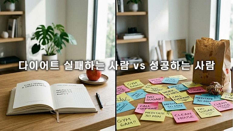 다이어트 실패하는 사람 vs 성공하는 사람 차이, 요요 없는 행동 습관 분석