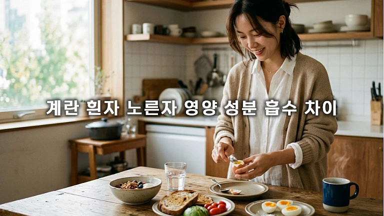계란 흰자 노른자 영양 성분 흡수 차이와 효율적인 섭취법