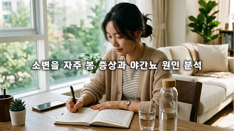 소변을 자주 봄 증상과 야간뇨 원인 분석을 위한 7일간의 수분 로그 관리법