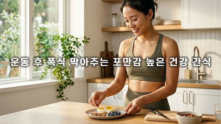 운동 후 폭식 막아주는 포만감 높은 건강 간식 조합 5가지