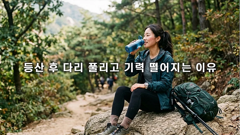 등산 후 다리 풀리고 기력 떨어지는 이유와 올바른 에너지 회복 방법