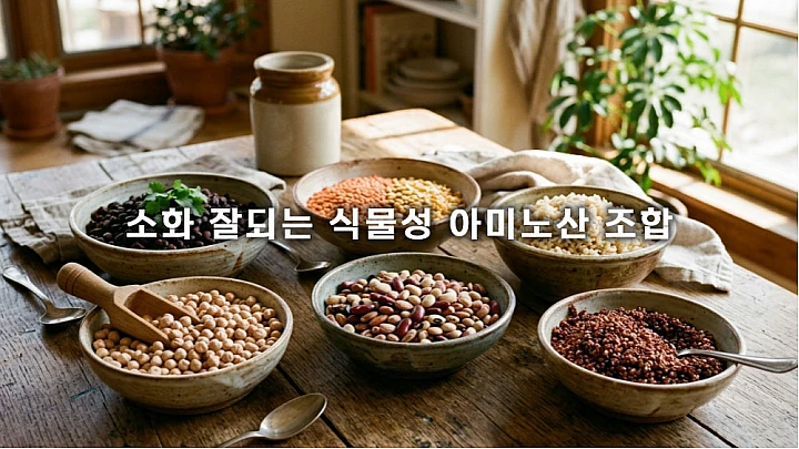 소화 잘되는 식물성 아미노산 조합으로 필수 영양 채우는 방법 소화 잘되는 식물성 아미노산 조합으로 필수 영양 채우는 방법