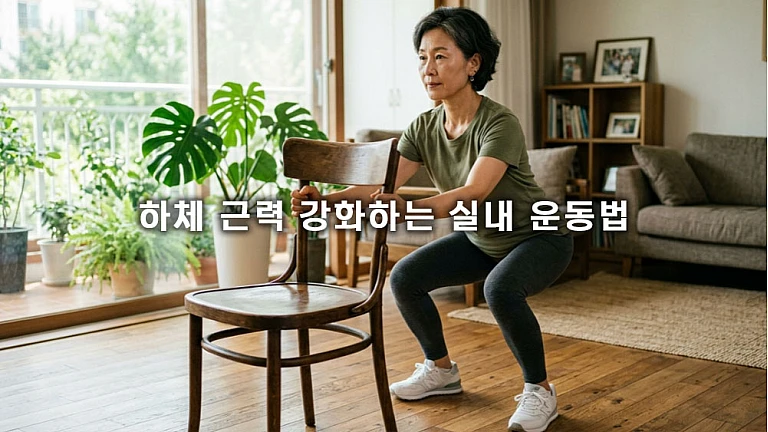 중장년층 하체 근력 강화하는 관절 부담 없는 실내 운동법