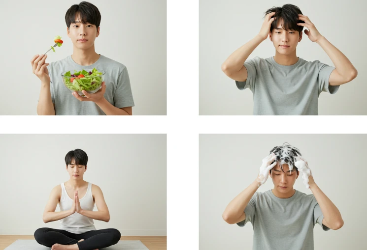 정수리 탈모 개선을 위한 4가지 생활 습관 이미지