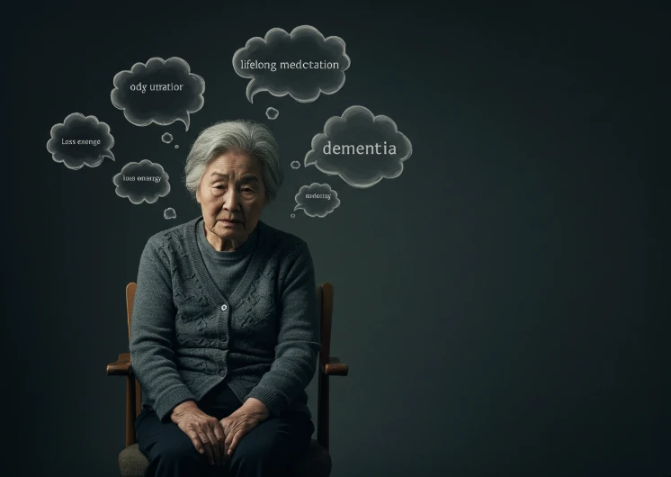  '치매', '평생 복용' 등 혈압약에 대한 오해를 떠올리며 불안해하는 노인