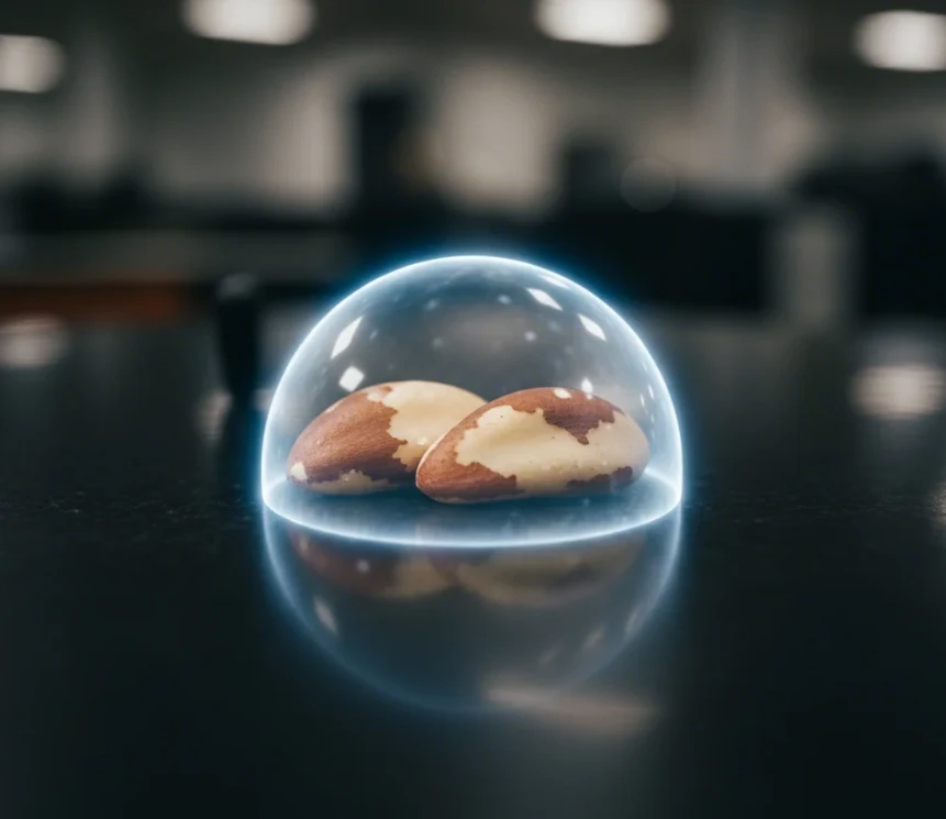 갑상선 세포 보호를 상징하는 브라질너트