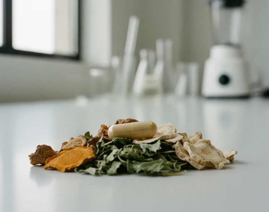 울금 엉겅퀴 갈근을 담은 복합 영양제 캡슐