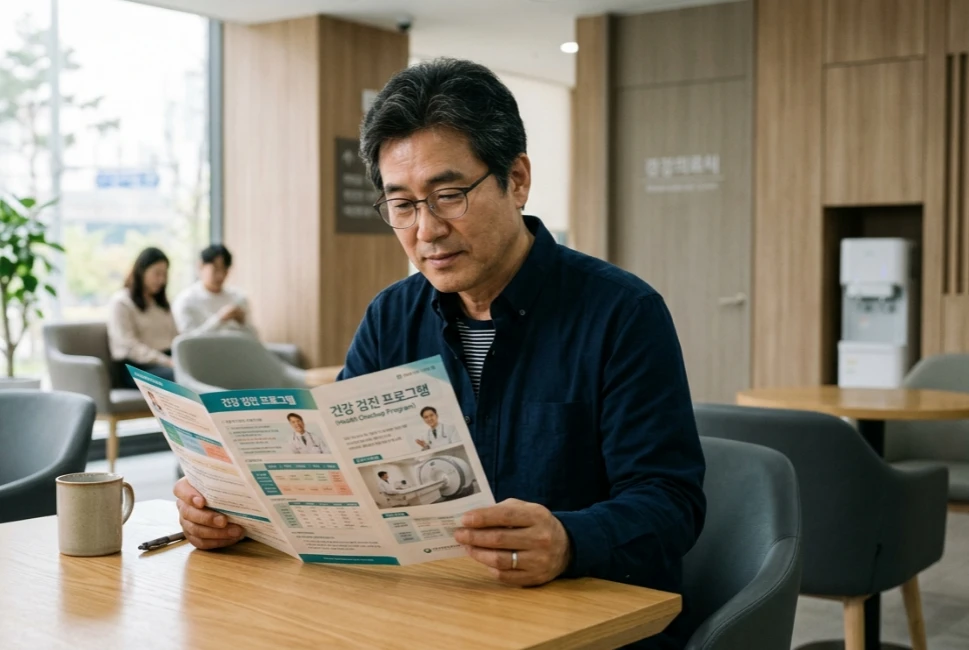 의료 상담을 고민하며 진료과를 선택하는 모습