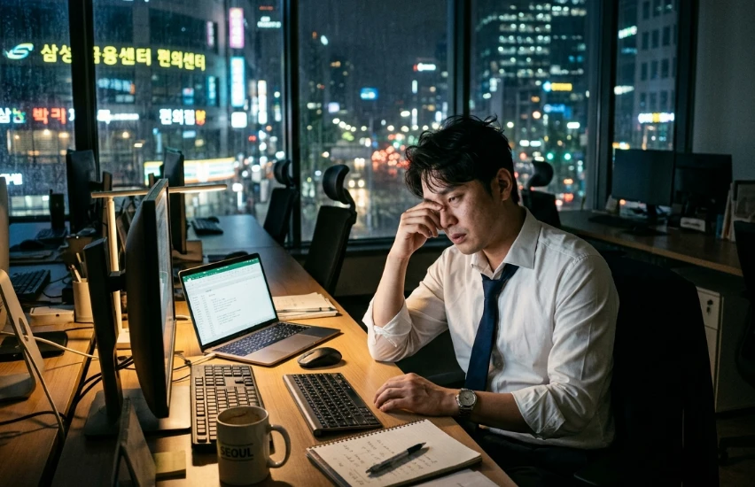 스트레스를 받는 현대인의 모습